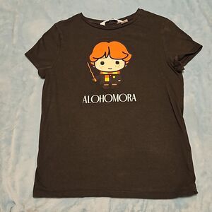 H&M Harry Potter Ron Weasley Black s/s Tshirt size Juniors 16-18
